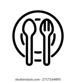 Plantilla de diseño de Vector de ilustración de icono de cuchara