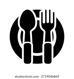 Plantilla de diseño de Vector de ilustración de icono de cuchara
