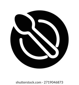 Plantilla de diseño de Vector de ilustración de icono de cuchara