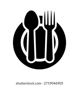 Plantilla de diseño de Vector de ilustración de icono de cuchara
