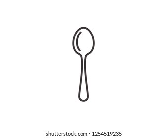 Spoon icon isolated on white background