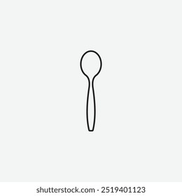 Icono de la cuchara aislado en el fondo blanco