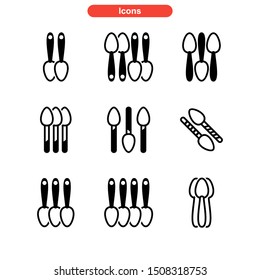 spoon icon isolated sign symbol vector illustration - Collection of high quality black style vector icons
