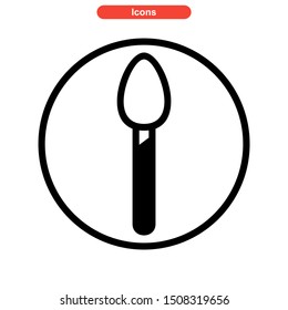 spoon icon isolated sign symbol vector illustration - high quality black style vector icons
