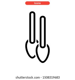 spoon icon isolated sign symbol vector illustration - high quality black style vector icons
