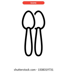 spoon icon isolated sign symbol vector illustration - high quality black style vector icons

