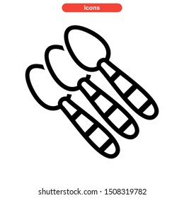 spoon icon isolated sign symbol vector illustration - high quality black style vector icons
