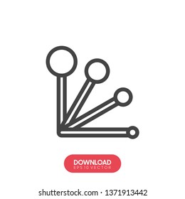 Spoon icon, line sign vector illustration - Vector