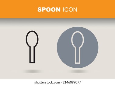 Spoon Icon Line Vector Design