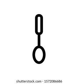 spoon icon, line vector illustration.