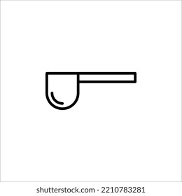 spoon icon, line vector illustration on white background.