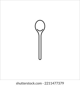 spoon icon, line vector illustration on white background.