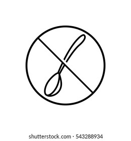 spoon icon, line vector illustration.