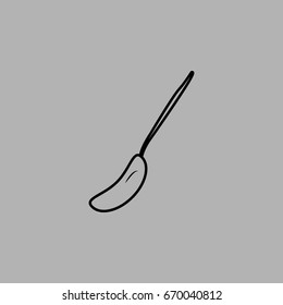 spoon icon, line vector illustration.