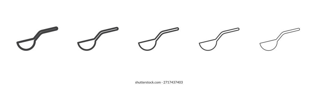 Icono de cuchara en concepto de trazos lineales