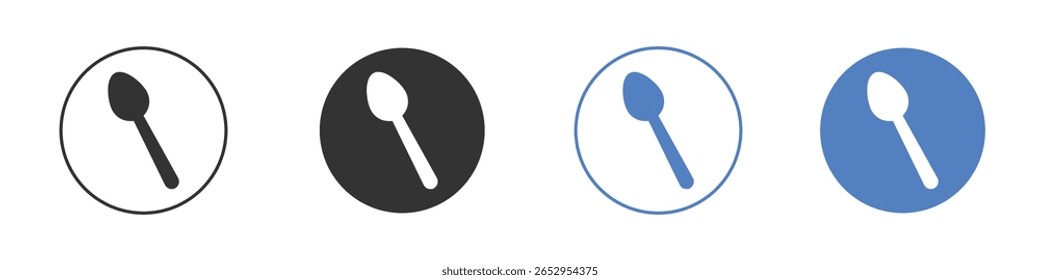 Ícone de colher logotipo designs gráficos