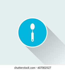 spoon icon with long shadow