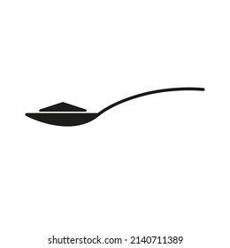 Spoon icon. Measuring spoon. Simple flat vector illustration on a white background.