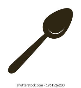spoon icon on white background