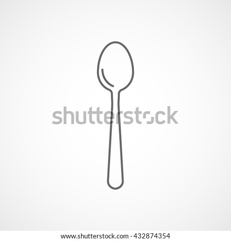 Spoon Icon On White Background