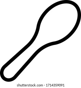 ilustración vectorial aislada de contorno de icono de cuchara