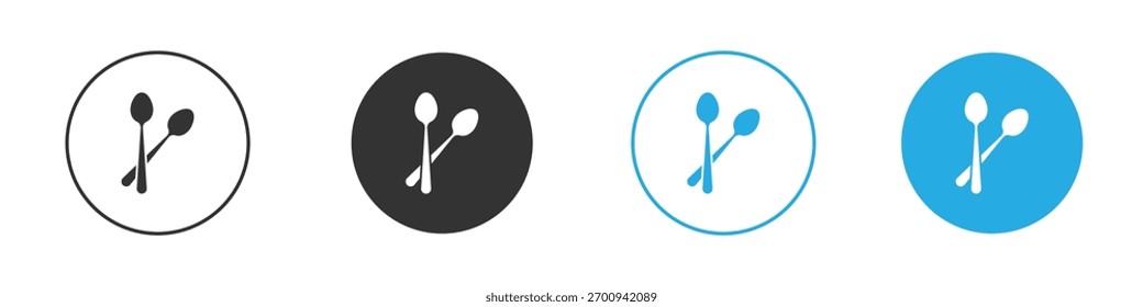 Spoon icon symbol flat style on white background.