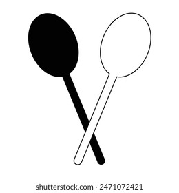 Spoon icon, Spoon Symbol vector. Spoon flat sign design. Spoon symbol pictogram. Vector illustration. Eps file 129.