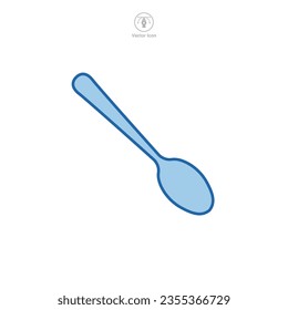 Spoon icon symbol vector illustration isolated on white background