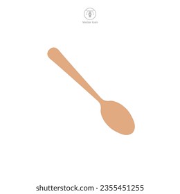 Spoon icon symbol vector illustration isolated on white background