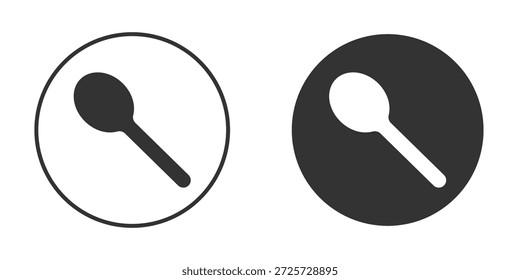 Colher ícone em preto e branco liso na moda. adequado para design gráfico