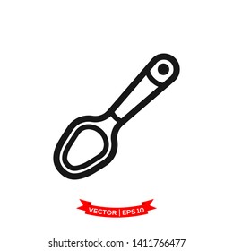 spoon icon in trendy flat design, kitchen utensil icon 