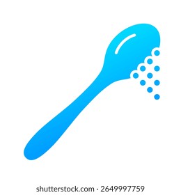 Spoon icon. utensil, stir, metal, scoop, kitchen, cafe, silverware, tool. Vector Icon Illustration