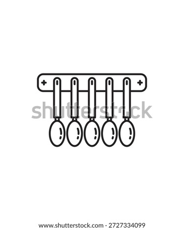 spoon icon, vector best line icon.
