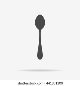 Spoon icon.  Vector concept illustration for design.