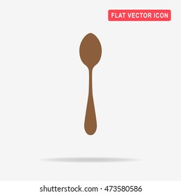 Spoon icon.  Vector concept illustration for design.