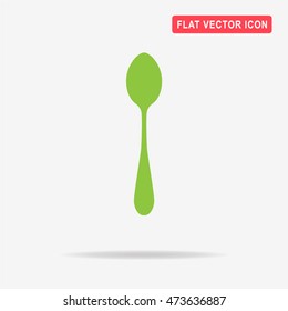 Spoon icon.  Vector concept illustration for design.