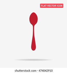 Spoon icon.  Vector concept illustration for design.