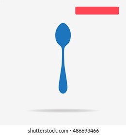 Spoon icon.  Vector concept illustration for design.