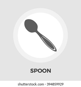 Spoon icon vector. Flat icon isolated on the white background. Editable EPS file. Vector illustration.