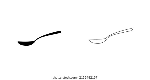 Spoon icon. Vector flat sign.	