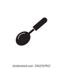 spoon icon Vector flat thin line illustration