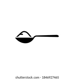 spoon icon, vector glyph style design