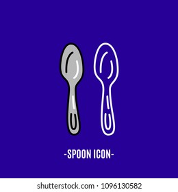 Spoon icon. Vector illustration