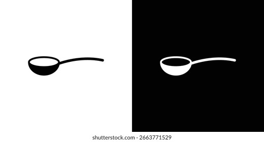 Ilustración vectorial de icono de cuchara - Colección de iconos de vector de estilo negro de alta calidad