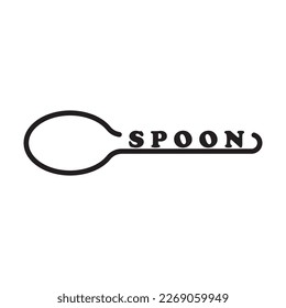 spoon icon vector illustration logo design