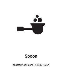 Spoon icon vector isolated on white background, logo concept of Spoon sign on transparent background, filled black symbol
