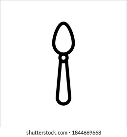 spoon icon vector line art design editable stroke