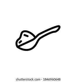 spoon icon, vector, line art design editable stroke