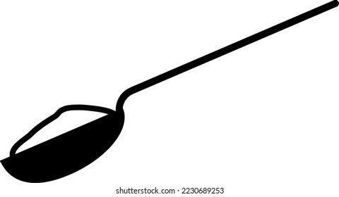 spoon icon, vector, line art design editable stroke.eps
