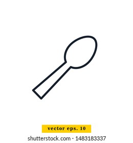 Spoon Icon Vector Logo Design Template